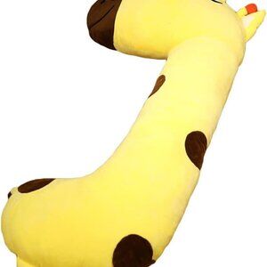 Giraffe Cartoon Side Sleeper Pillow for Babies & Toddlers - With Fixing Belt